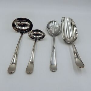 Gourmet Settings Windermere 4 PC 18/10 Stainless Glossy Serving Ladles Spoon